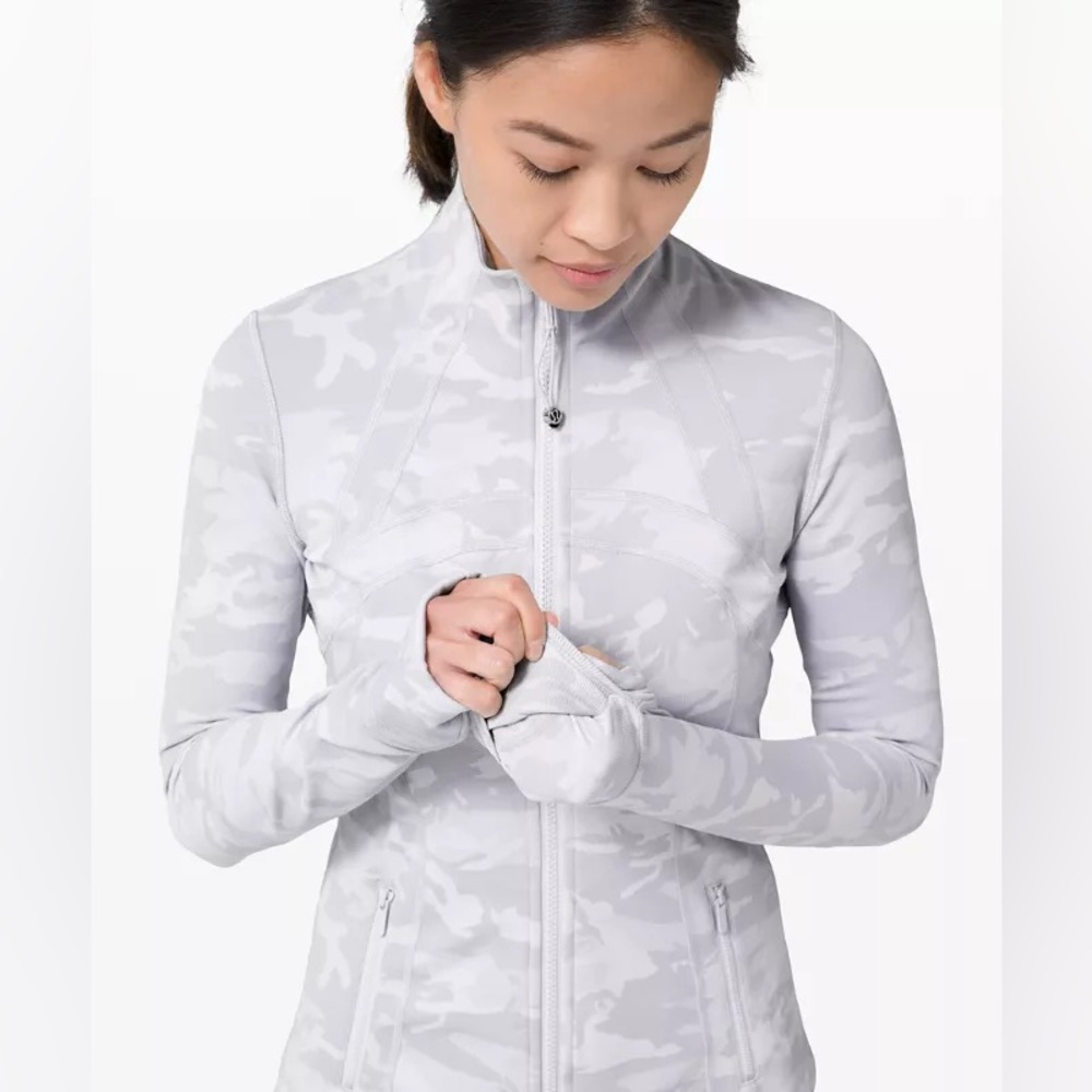 Lululemon Athletica White and Gray Camo Jacket